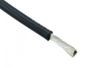 Провод силовой в силиконовой оболочке 10AWG черный (100см)