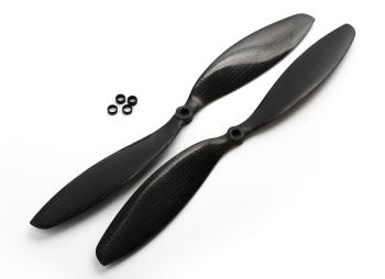 Комплект карбоновых пропеллеров Emax 11x4.7 Slow Fly (1шт - стандартного вращения и 1шт - обратного вращения) - WORLD-HOBBIES
