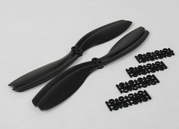 Slow Fly Electric Prop 12X4.5R (Черные - 2шт стандартного вращения и 2шт обратного вращения)