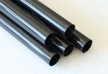 Трубка карбоновая 3K Plain 25 х 23мм, длина 1000мм глянец - WORLD-HOBBIES Украина