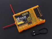 3-х осевой стабилизатор полета RX3S OrangeRX (поддержка V-tail/Delta/AUX) со встроенным 6-ти канальным приемником, совместимым с передатчиками OrangeRX Spektrum/JR DSM2
