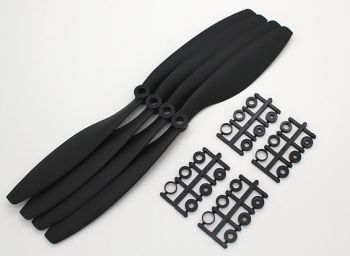 Slow Fly Electric Prop 1045 (Черные - 4шт обратного вращения)