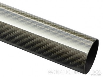 Трубка карбоновая 3K Twill 14 х 12мм длина 1200мм матовая - World-Hobbies