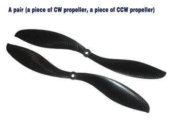 Комплект карбоновых пропеллеров Emax 9x4.7 Slow Fly (1шт - стандартного вращения и 1шт - обратного вращения) - WORLD-HOBBIES