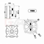 Электродвигатель Gartt F2204 1500KV 152W бесколлекторный