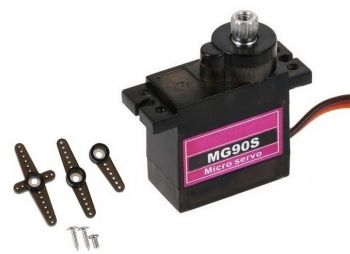 Сервомеханизм MG90S с металлическим редуктором 13г/2.2кг/0.1с 