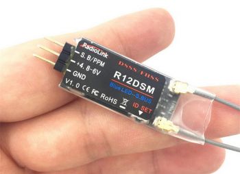 Приемник Radiolink R12DSM мини 12-ти канальный авиамодельный 2.4GHz SBUS - WORLD-Hobbies Украина