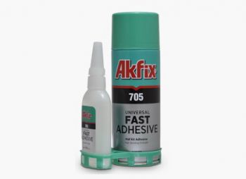 Клей цианакрилатный 100г с активатором 400мл AkFix 705 (гель) - WORLD-HOBBIES