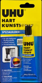 "UHU Hart Kunststoff" специальный секундный клей для пластиков - WORLD-HOBBIES